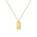 Gold-Plated J DaniEmCo Stamped Initial Letter Necklace | 18K Plated Gold | Personalized Jewelry Gift