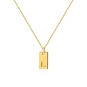 Gold-Plated L DaniEmCo Stamped Initial Letter Necklace | 18K Plated Gold | Personalized Jewelry Gift