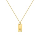 Gold-Plated M DaniEmCo Stamped Initial Letter Necklace | 18K Plated Gold | Personalized Jewelry Gift