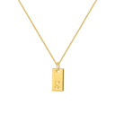 Gold-Plated S DaniEmCo Stamped Initial Letter Necklace | 18K Plated Gold | Personalized Jewelry Gift