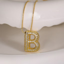 Gold-Plated B DaniEmCo JEWEL Bubble Initial Necklace | 18K Gold Plating