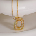 Gold-Plated D DaniEmCo JEWEL Bubble Initial Necklace | 18K Gold Plating