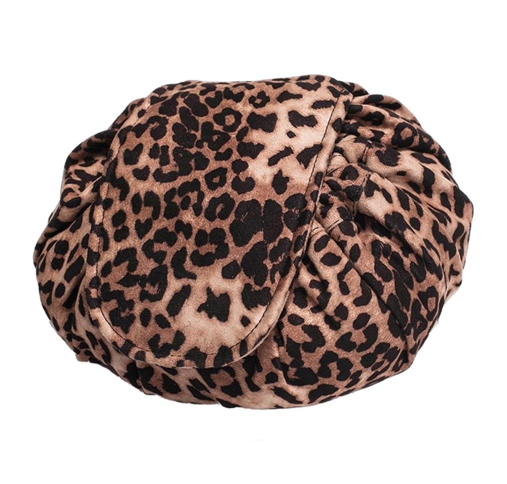 DaniEmCo Leopard Drawstring Make Up Bag | Cosmetic Organizer Bag | Travel Makeup Bags