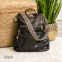 Black DaniEmCo Madi Backpack | Convertible Bag | Vegan Leather Handbag