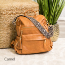 Camel DaniEmCo Madi Backpack | Convertible Bag | Vegan Leather Handbag