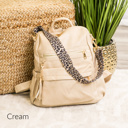 Cream DaniEmCo Madi Backpack | Convertible Bag | Vegan Leather Handbag