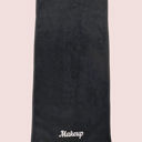  DaniEmCo No Worry Black EMBROIDERED Makeup Towel | Face Care | No More White Towels Ruined