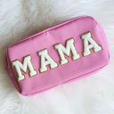  DaniEmCo Chenille Letter Patch Cosmetic Make Up Bag | Mama | Stuff | Glam