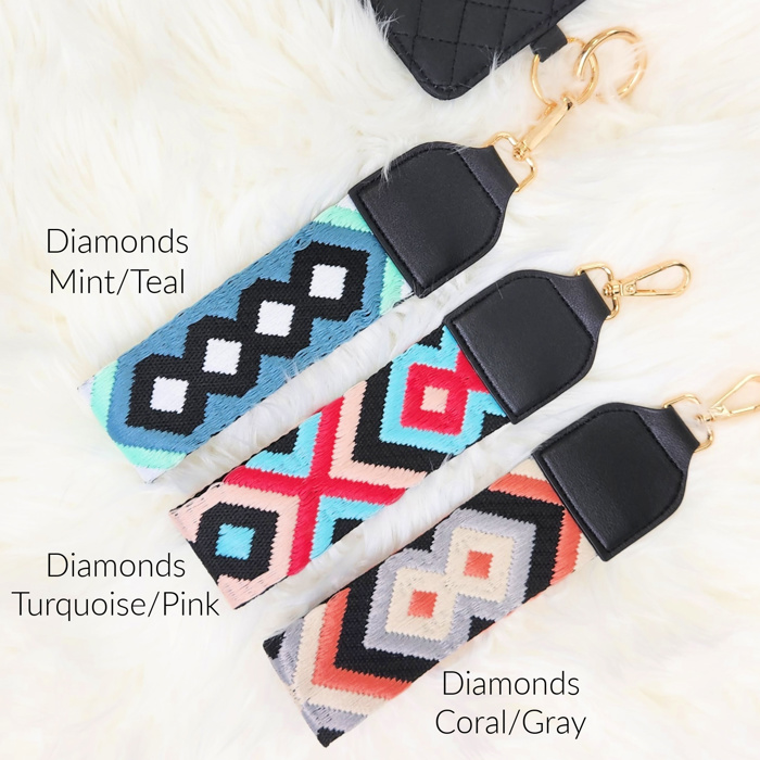 DaniEmCo Quilted Wallet Wristlet | Removable Strap | Credit Card Holder Wallets