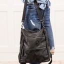 Geo Black DaniEmCo RORY Nylon Convertible Backpack | Optional Monogram | Everyday Handbag | Diaper Bag