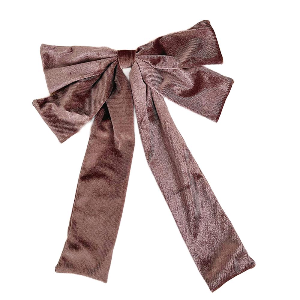 DaniEmCo Velvet Bow Hair Clip | 7 Colors | Velvety Soft Hair Barrette Clips