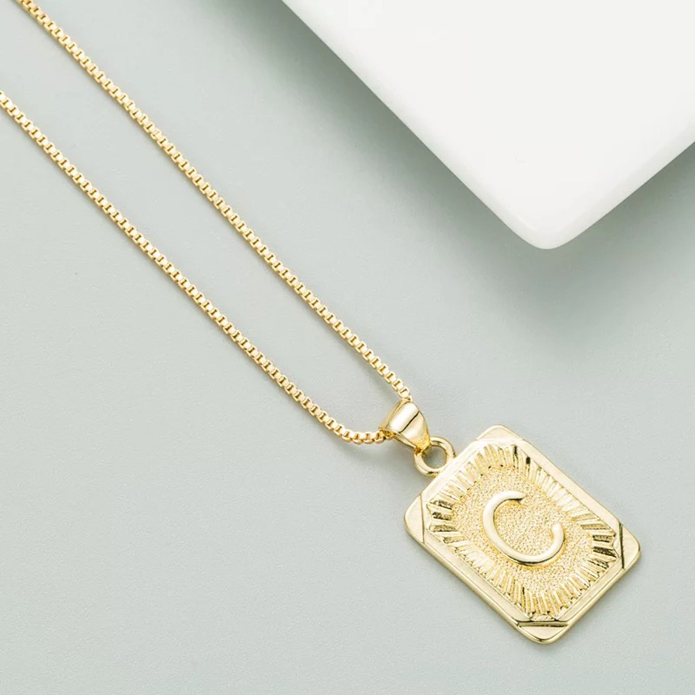 DaniEmCo Talia Gold Necklace | Personalized Initial Letter Necklace | Gift for Her