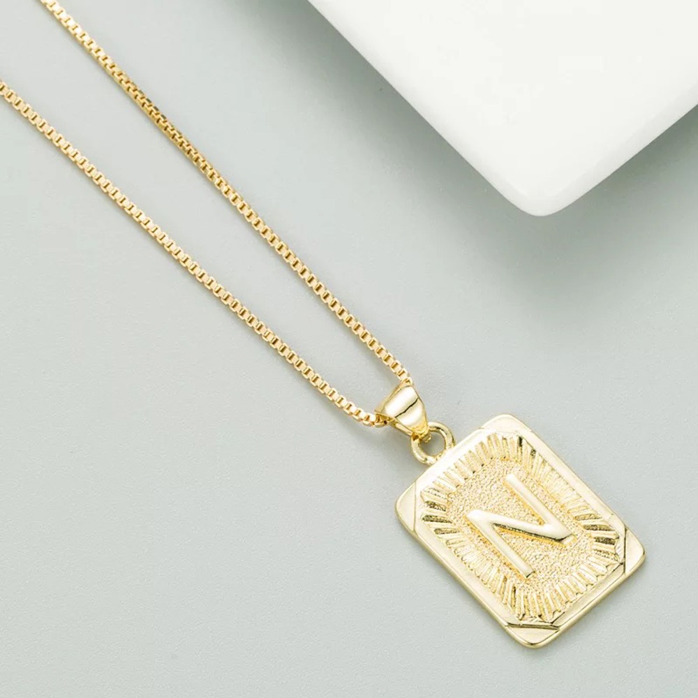 DaniEmCo Talia Gold Necklace | Personalized Initial Letter Necklace | Gift for Her