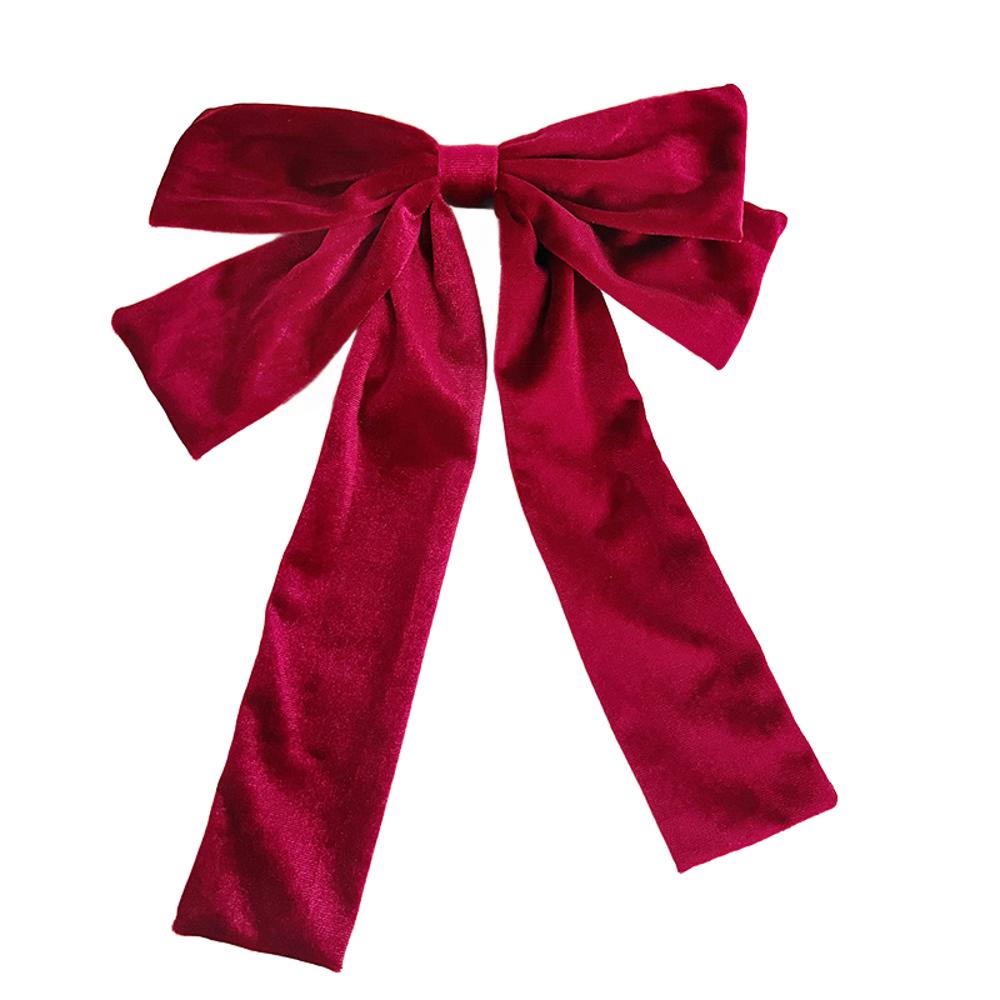 DaniEmCo Velvet Bow Hair Clip | 7 Colors | Velvety Soft Hair Barrette Clips