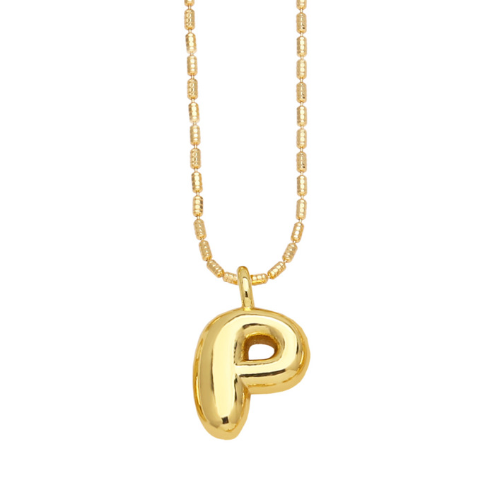 DaniEmCo Trendy Waterdrop Necklace | Personalized Initial Letter | Gold Finish