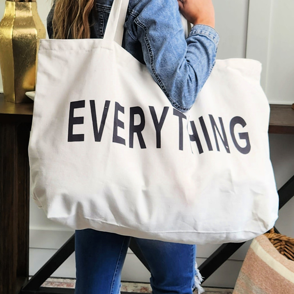 DaniEmCo Everything Tote | Canvas XL Carry All Bag | Load & Go Open Tote