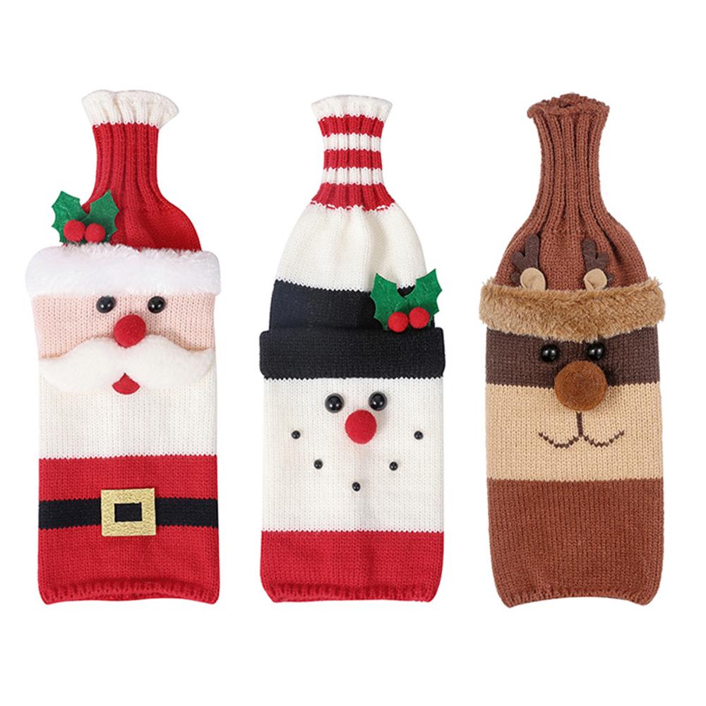 DaniEmCo 3 Pack Christmas Wine Bottle Covers | Neighbor & Friend Gifts | Teacher Gift