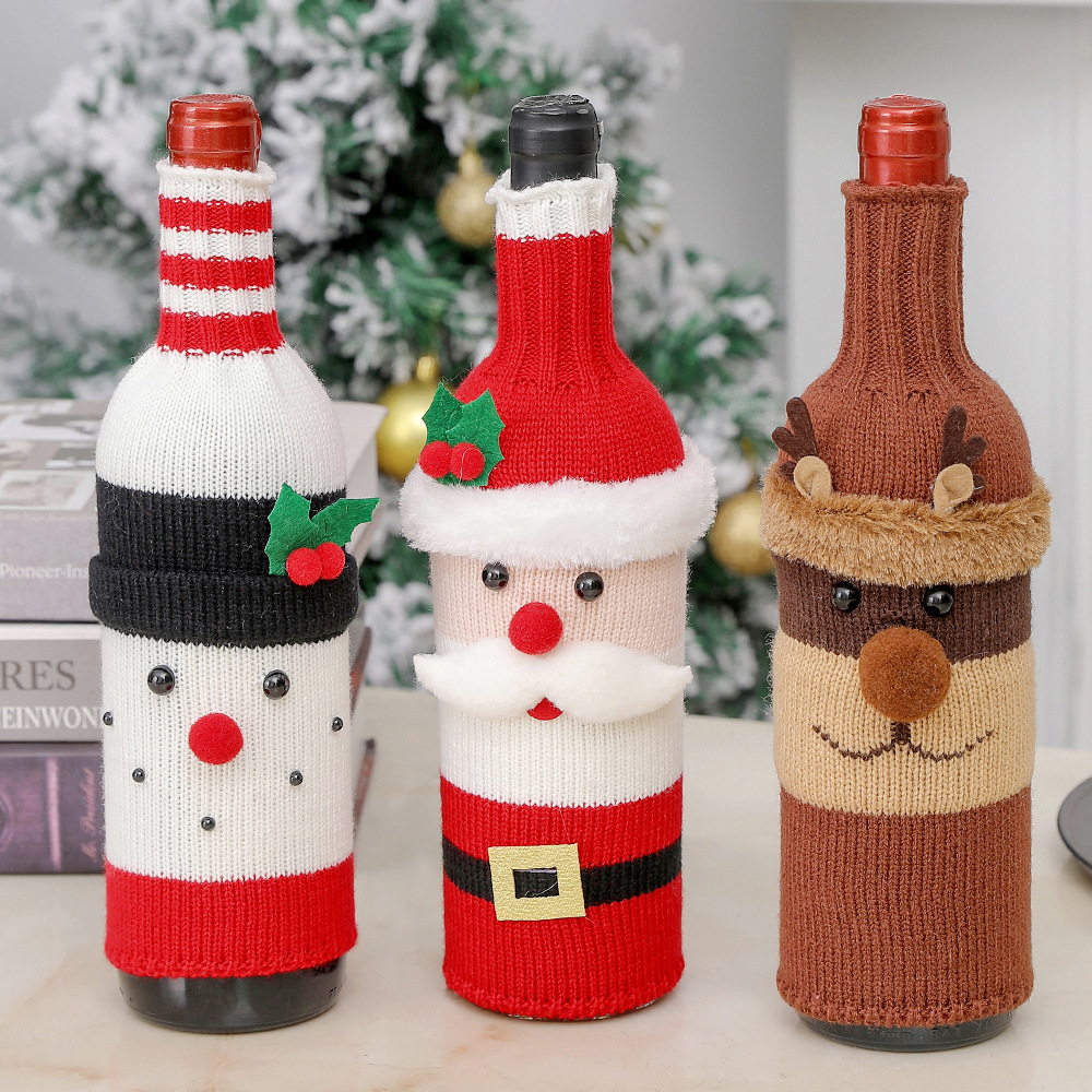 DaniEmCo 3 Pack Christmas Wine Bottle Covers | Neighbor & Friend Gifts | Teacher Gift