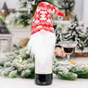  DaniEmCo 4 Pack GNOME Wine Bottle Covers | Christmas | Holiday Neighbor Gifts