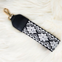 Strap: Boho Black/Gray DaniEmCo Quilted Wallet Wristlet | Removable Strap | Credit Card Holder Wallets