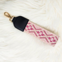 Strap: Boho Pink/Cream DaniEmCo Quilted Wallet Wristlet | Removable Strap | Credit Card Holder Wallets