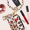 Leopard DaniEmCo ZAYLEY Key Ring Bangle Wallet | Key Chain Bracelet | Grab & Go Credit Card Wallets