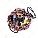  DaniEmCo Leopard Drawstring Make Up Bag | Cosmetic Organizer Bag | Travel Makeup Bags