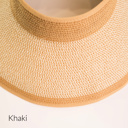 Khaki DaniEmCo Two Tone Bow Beach Visor | Foldable Travel Hat | Roll Up Summer Hats