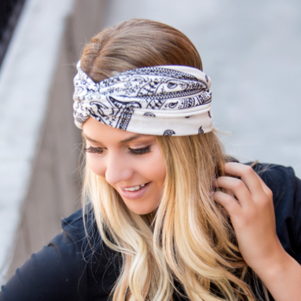 DaniEmCo BANDANA Hair Headbands | 2 Pack | Twist & Bow Collection | Boutique Headband Style