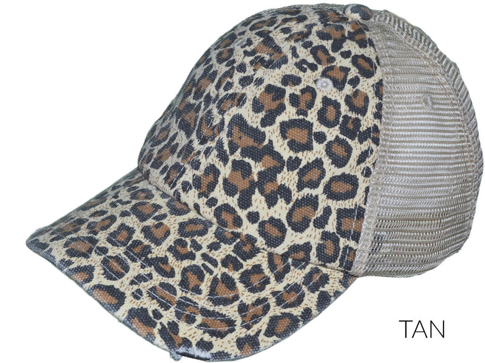 DaniEmCo LEOPARD MESSY BUN HAT | High Ponytail Slot | Everyday Grab & Go Hat