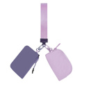 Purple + Lilac DaniEmCo EMMY Dual Pouch Wallets | Clippable Nylon Wristlet | Sporty Design