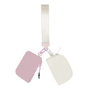 Cream + Blush DaniEmCo EMMY Dual Pouch Wallets | Clippable Nylon Wristlet | Sporty Design