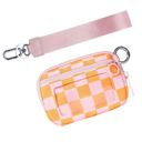  DaniEmCo Checker Wristlet Wallet | Clear ID Pouch | Grab & Go Trendy Wallets