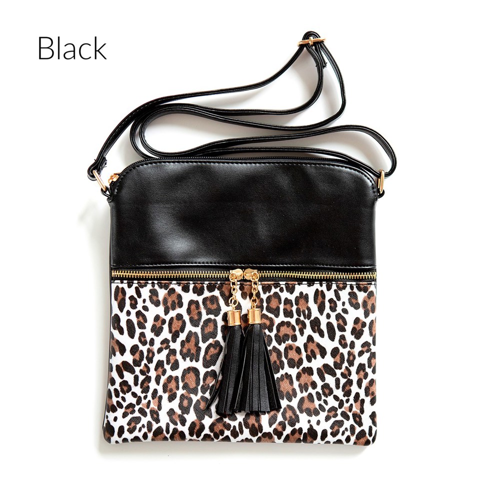 DaniEmCo MILEY Crossbody Bag | Minimalist Purse | Leopard Handbag