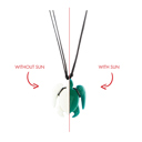  Turtle Necklace White to Green