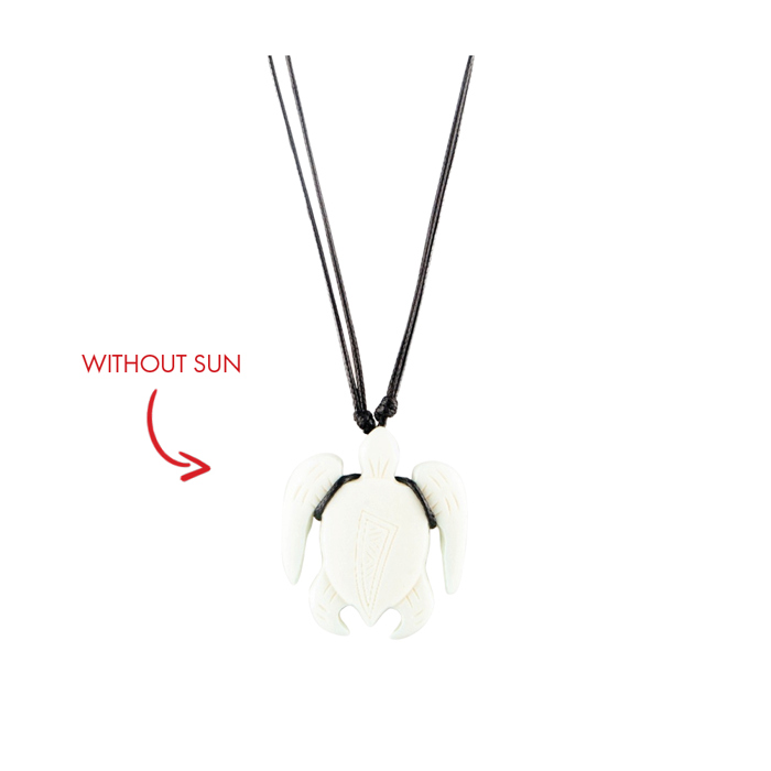 Turtle Necklace White to Green