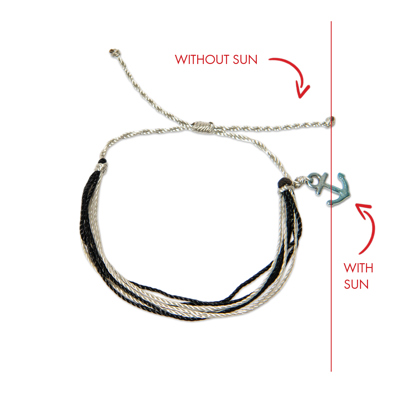 Black Gray Anchor Bracelet