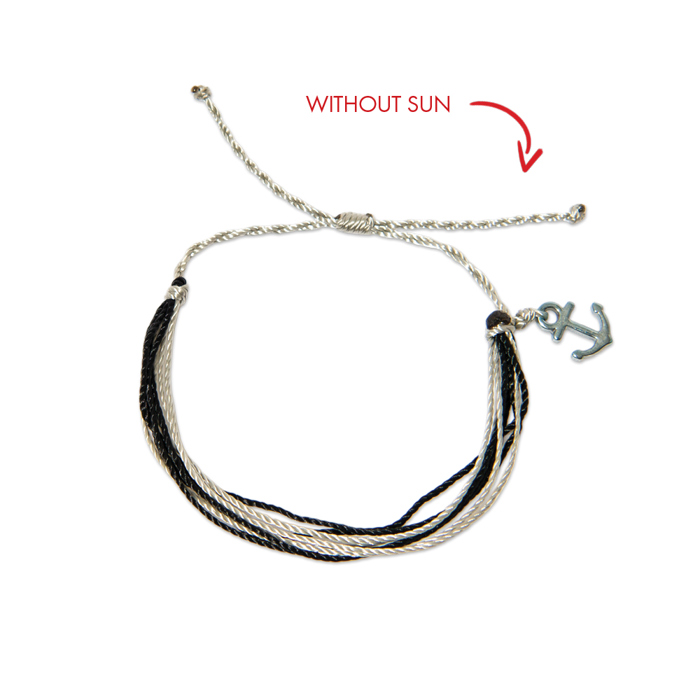 Black Gray Anchor Bracelet