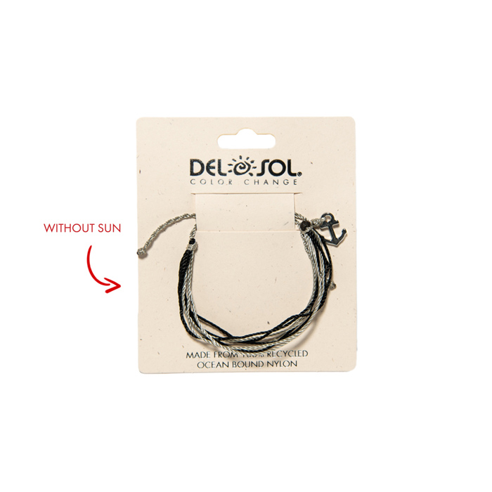 Black Gray Anchor Bracelet