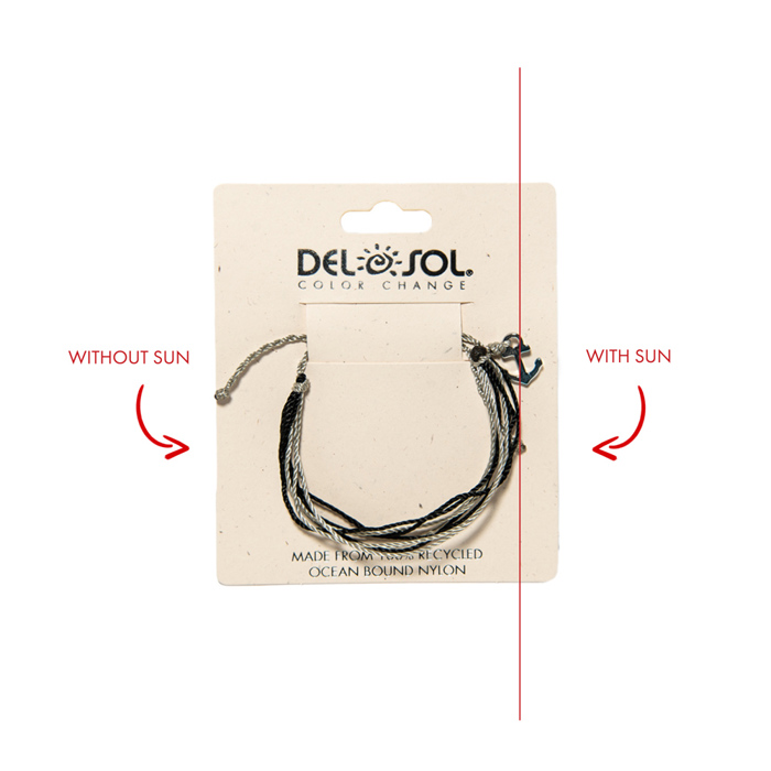 Black Gray Anchor Bracelet