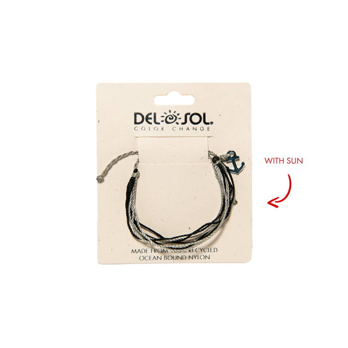 Black Gray Anchor Bracelet