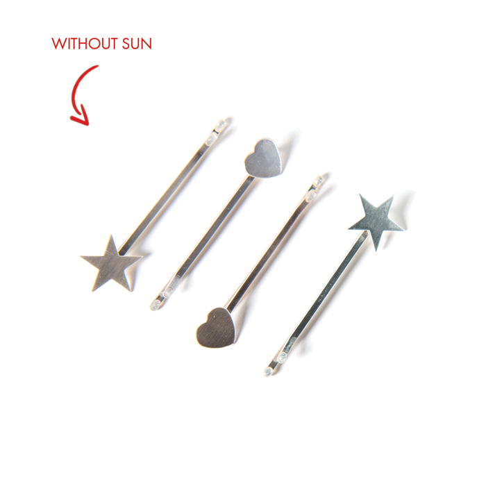 Hair Pin Hearts & Stars