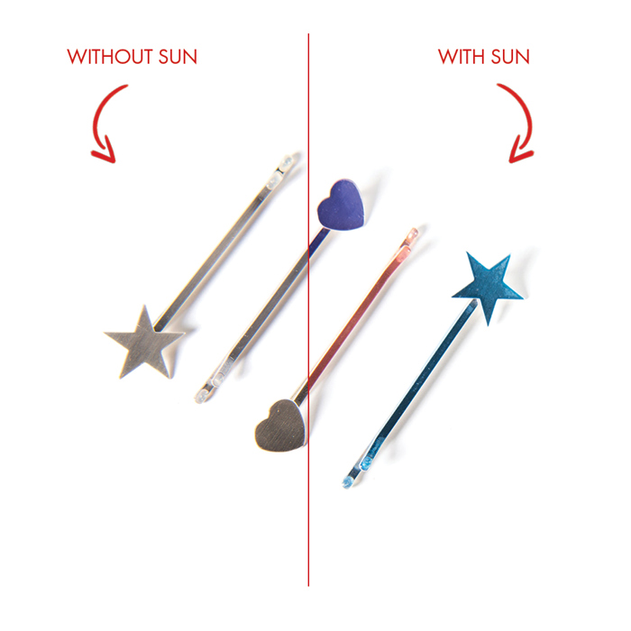 Hair Pin Hearts & Stars
