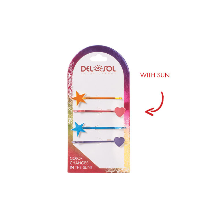 Hair Pin Hearts & Stars