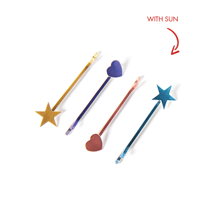 Hair Pin Hearts & Stars