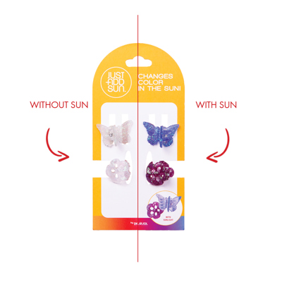 Butterfly & Flowers 4-Pack Hair Clips