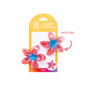  Blue to Red Plumeria 2-Pack Hair Clips