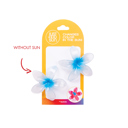 Blue to Red Plumeria 2-Pack Hair Clips