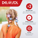 Blue to Red Plumeria 2-Pack Hair Clips