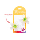  Green to Fuchsia Plumeria 2-Pack Hair Clips